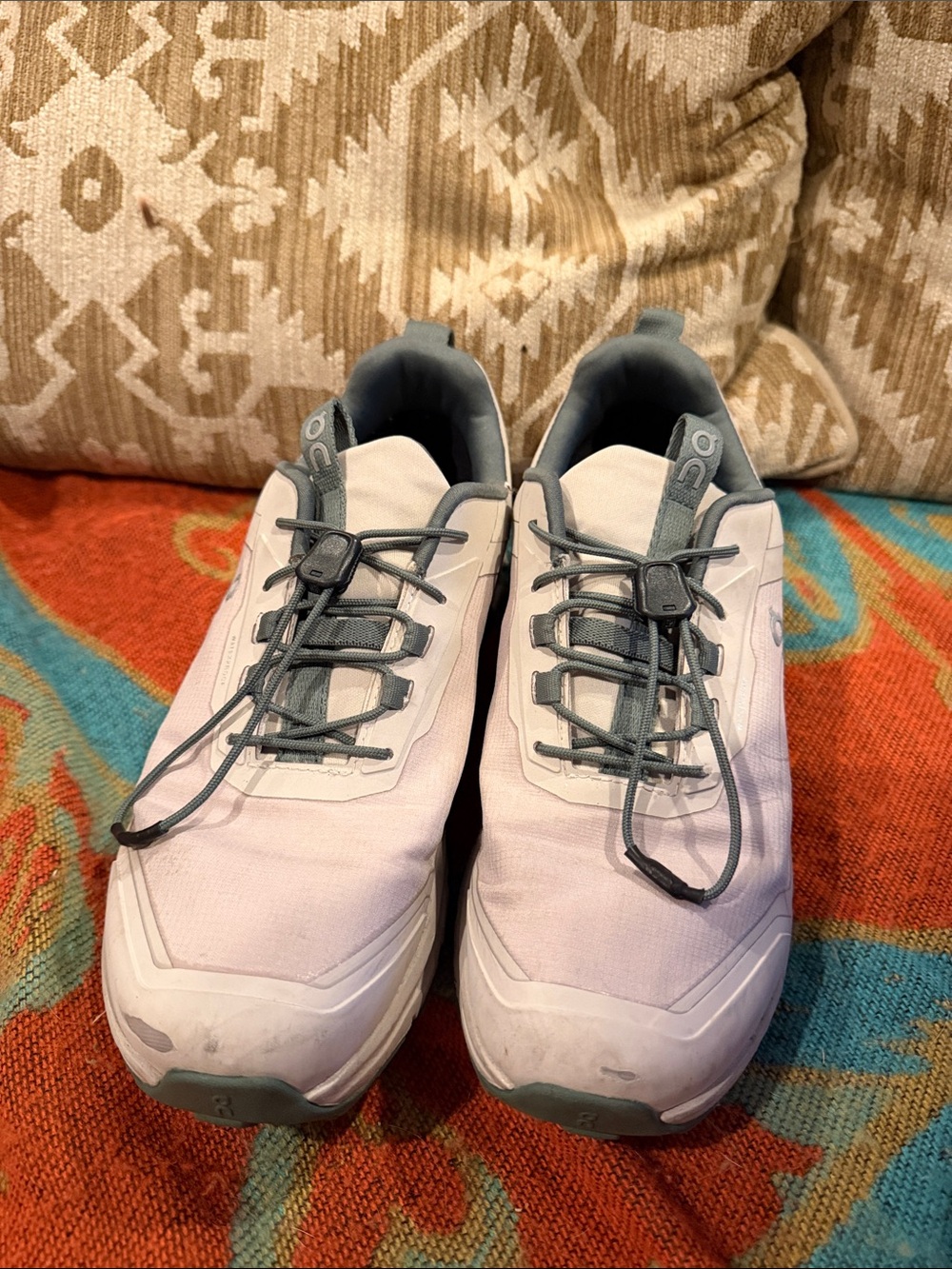 On Running Men's Athletic Shoes White with Gray Accents